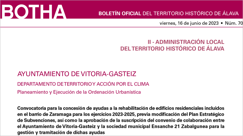 El proyecto de regeneración de Zaramaga aprueba las ayudas para la rehabilitación de las viviendas