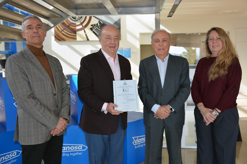 Danosa consigue el sello de ‘Industria española y sostenible’ otorgado por Anaip