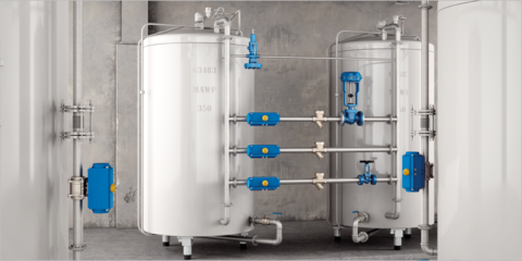 Válvula neumática de dos vías modulante de Genebre para la conducción de fluidos en la industria