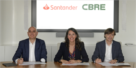 Acuerdo entre CBRE y Banco Santander para descarbonizar el sector inmobiliario
