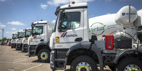 Nuevas hormigoneras de la compañía Cemex para transportar hormigón bajo en emisiones