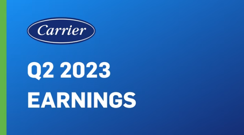 Carrier informa los resultados del segundo trimestre de 2023