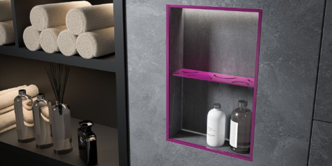 Soluciones de almacenamiento, perfiles y accesorios de Schlüter-Systems disponibles en 190 colores