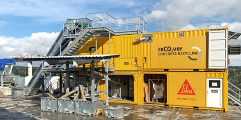La tecnología de reciclaje de hormigón reCO2ver de Sika obtiene una financiación de 10,4 millones