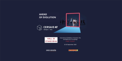 Soluciones de cerámica de altas prestaciones de Gres Aragón-Faveker en la feria Cersaie