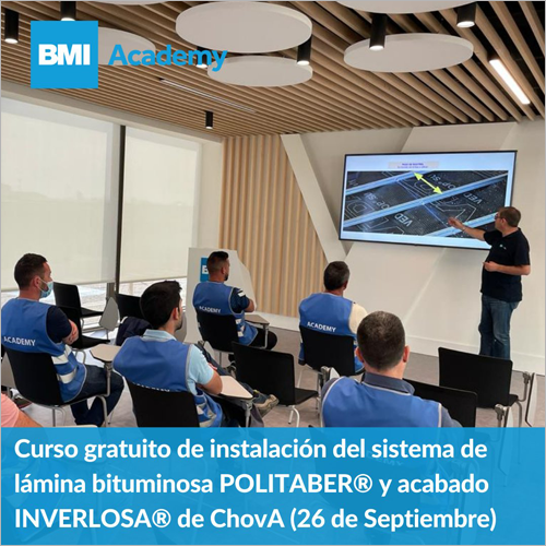 Curso de instalación del sistema de lámina bituminosa Politaber de ChovA en Valencia