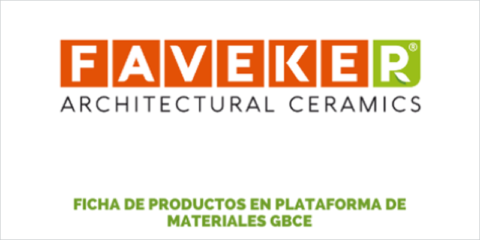 Los revestimientos de fachada ventilada de Faveker se incluyen en la plataforma de materiales de GBCe