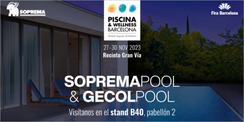 Gama de soluciones de Soprema para la impermeabilización en Piscina & Wellness Barcelona 2023