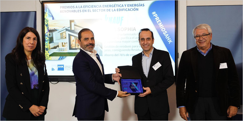 Knauf y Knauf Insulation, reconocidos por su contribución sostenible a Casa Sophia en los Premios a la Eficiencia Energética y Energías Renovables de la Cámara de Comercio Alemana para España