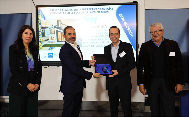 Knauf y Knauf Insulation, reconocidos por su contribución sostenible a Casa Sophia en los Premios a la Eficiencia Energética y Energías Renovables de la Cámara de Comercio Alemana para España