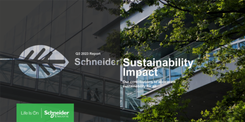 Schneider Electric publica sus avances en sostenibilidad durante el tercer trimestre de 2023