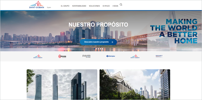 Nueva web corporativa de Saint-Gobain