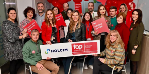 Holcim España recibe el certificado Top Employer por su compromiso de mejorar el entorno laboral