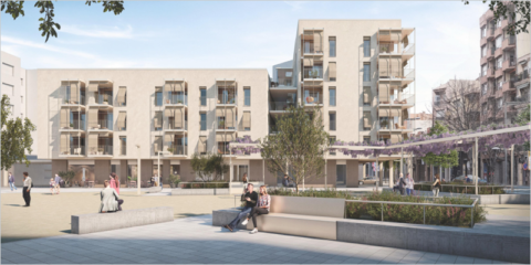 En marcha la construcción de un edificio ECCN de viviendas con estructura de madera en Reus