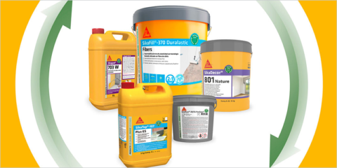 El packaging de Sika se rediseña bajo criterios de sostenibilidad para promover la economía circular
