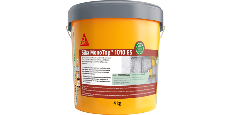 Sika lanza el mortero sostenible Sika Monotop-1010 con materiales reciclados en su composición