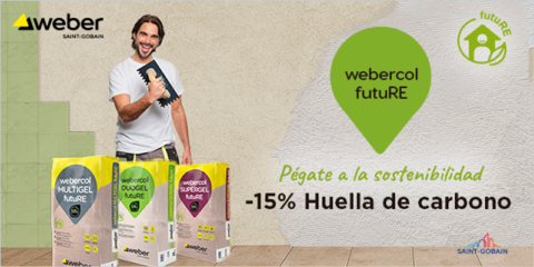 Webercol futuRE, el mortero cola de Saint-Gobain Weber con baja huella de carbono