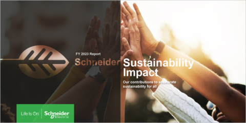 Schneider Electric publica un informe con los resultados de 2023 en materia de sostenibilidad