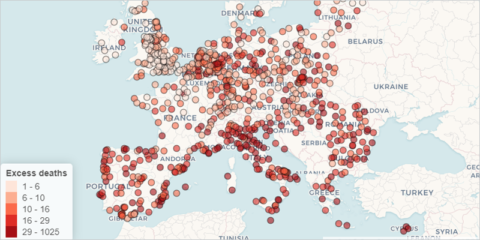 Un visor expone cómo el cambio climático afectará a la salud de la población en 854 ciudades europeas