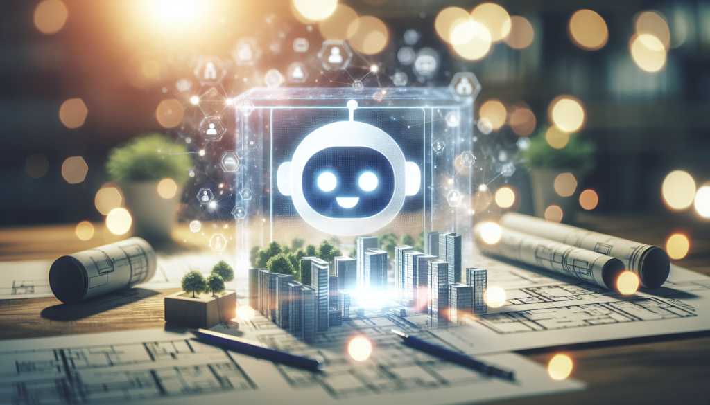 Imagen representativa de la fusión entre Chatbot y Construcción Sostenible, destacando la sinergia entre tecnología y sostenibilidad en el sector de la construcción.