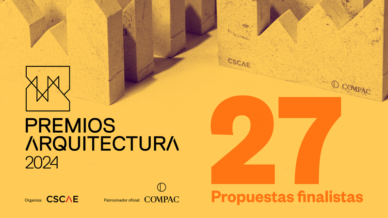 El CSCAE presenta los 27 proyectos finalistas a los Premios Arquitectura 2024