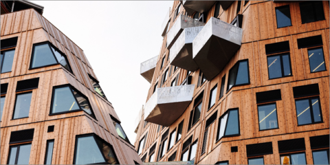 Vertikal Nydalen, el edificio de uso mixto con fachada de madera, ventilación natural y climatización autosuficiente inaugurado en Oslo