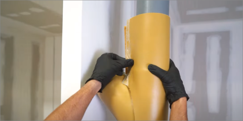 Aislamiento acústico de las bajantes con Tecsound Tube S de SOPREMA