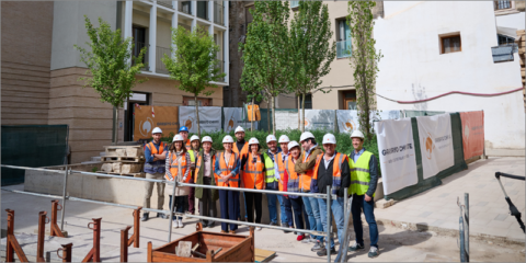 La rehabilitación integral del entorno del Horno de Coscolín en Tudela llega al 60% de ejecución