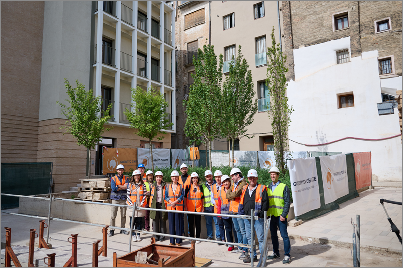 La rehabilitación integral del entorno del Horno de Coscolín en Tudela llega al 60% de ejecución