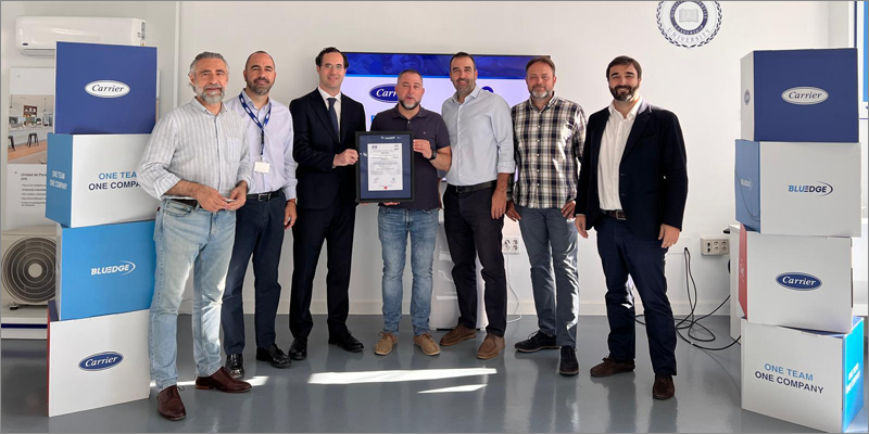 Carrier recibe el certificado ISO de Cámara Certifica