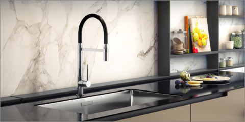 Genebre dispone del monomando de fregadera de la serie TAU con sistema de apertura en frío