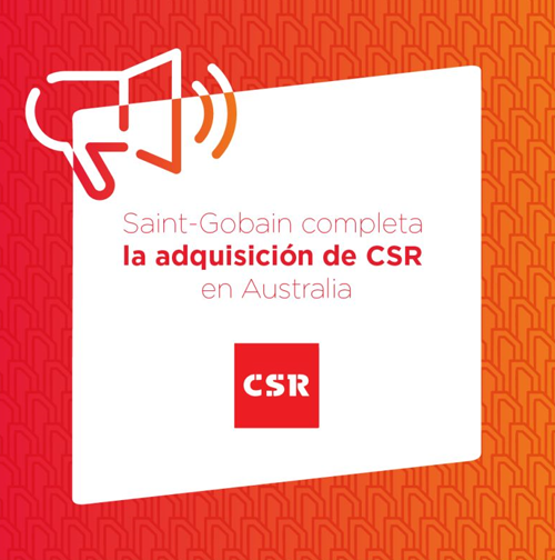 Saint-Gobain completa la adquisición de la empresa de materiales de construcción CSR en Australia