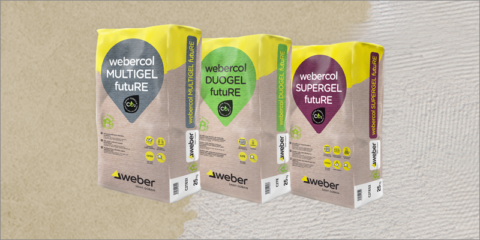 La gama webercol futuRE de Saint-Gobain Weber está disponible en sacos 100% reciclables