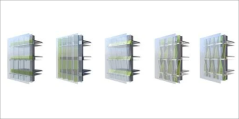 Investigadores crean una fachada de edificio de doble piel que contiene microalgas para generar energía