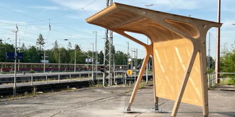 Finsa crea un prototipo de marquesina hecha de madera para la red ferroviaria Deutsche Bahn