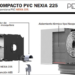 Nuevo cajón compacto de persiana PVC Nexia 225 de Persax con mosquitera enrollable incorporada