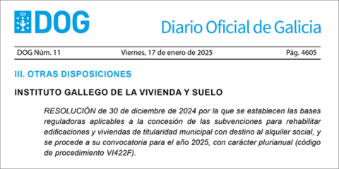 Los ayuntamientos de Galicia contarán con ayudas para rehabilitar viviendas e infraviviendas
