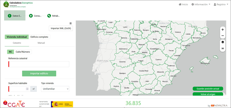 calculadora energética del CGATE