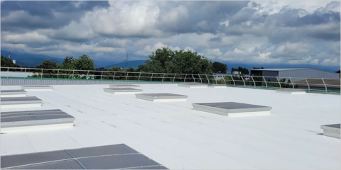 La rehabilitación de un almacén farmacéutico en Francia incluye los productos de cubierta de RENOLIT