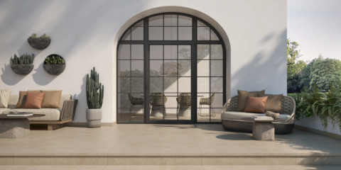 La firma cerámica Gres Aragón-Faveker exhibe sus soluciones para la edificación en Cevisama 2025