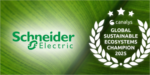 La firma analista Canalys reconoce a Schneider Electric por su compromiso con la sostenibilidad