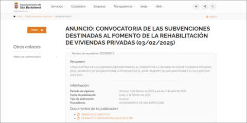 Abierto el plazo para solicitar las ayudas a la rehabilitación de viviendas en San Bartolomé