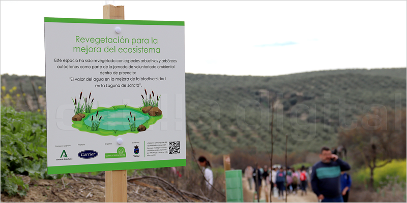 Carrier participa en una jornada de reforestación para proteger la biodiversidad de la Laguna de Jarata