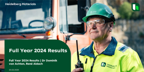 Heidelberg Materials reduce las emisiones de CO2 y obtiene buenos resultados financieros en 2024