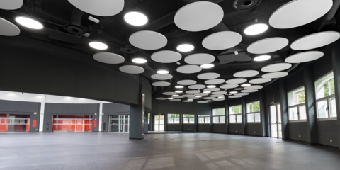 Las soluciones de Saint-Gobain Ecophon mejoran la acústica del polideportivo de Aluche en Madrid