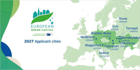 Anunciadas las ciudades candidatas a los premios Capital Verde Europea y Hoja Verde 2027