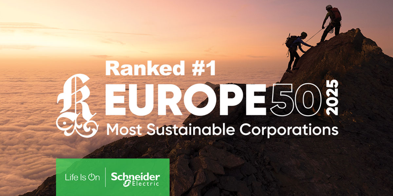 Schneider Electric reconocida como la empresa más sostenible de Europa por Corporate Knights