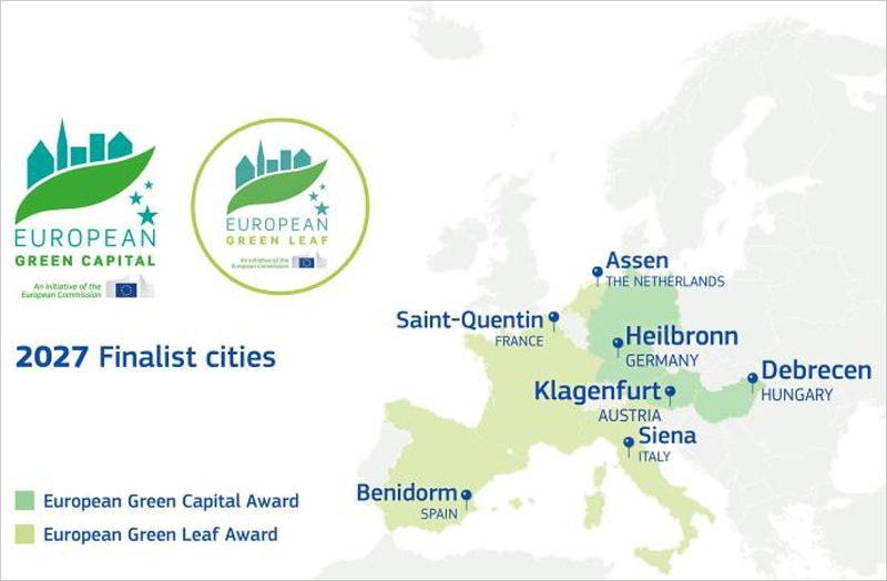 Finalistas para los premios Capital Verde Europea y Hoja Verde 2027