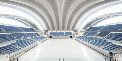 El Palacio de Deportes de Oviedo mejora el confort acústico con soluciones de Saint-Gobain Ecophon
