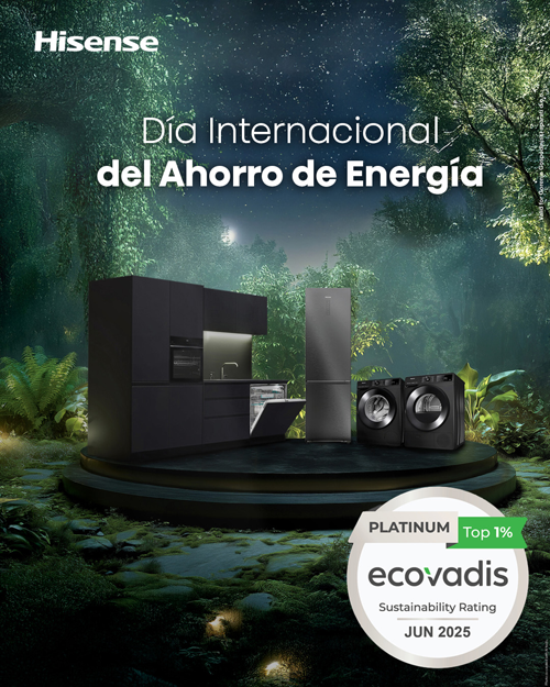 Hisense Europa recibe la medalla de platino de EcoVadis 2025 por su compromiso con la sostenibilidad